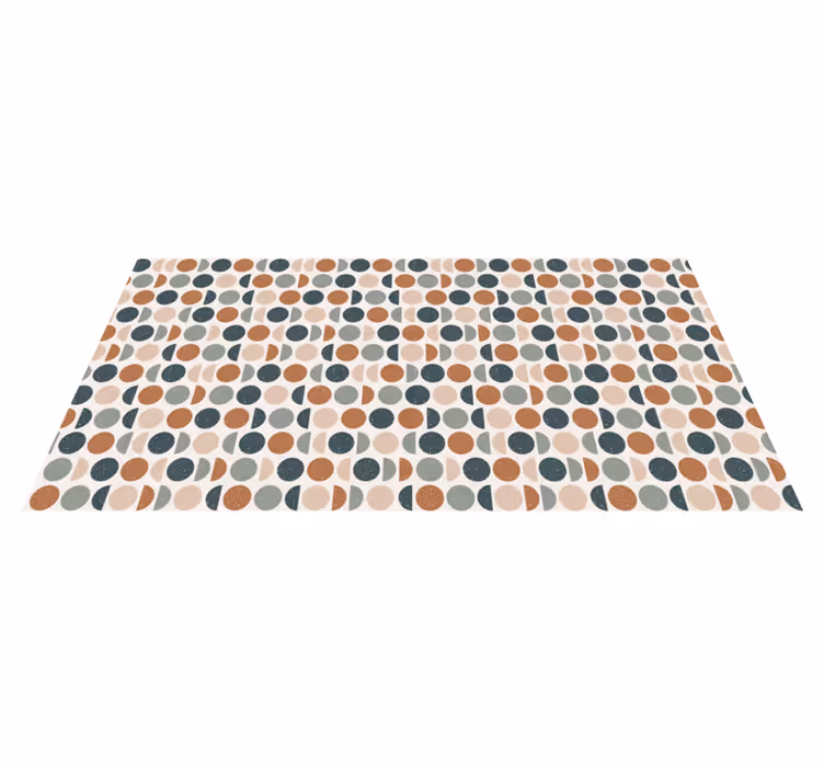 Semi circles pattern geometric rugs - TenStickers