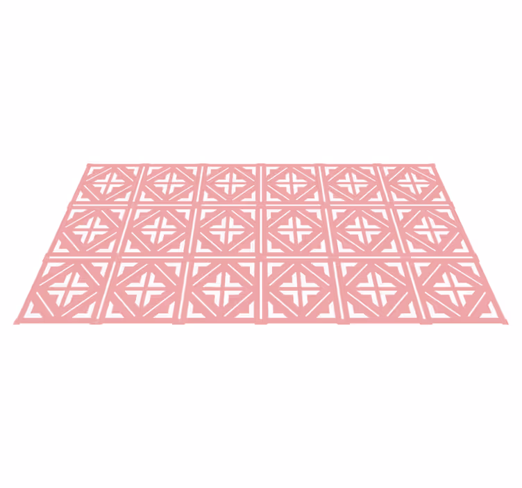 Pink tiles pattern tile carpet - TenStickers