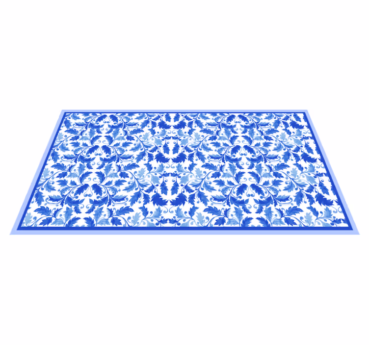 Blue tiles and braid  tile carpet - TenStickers