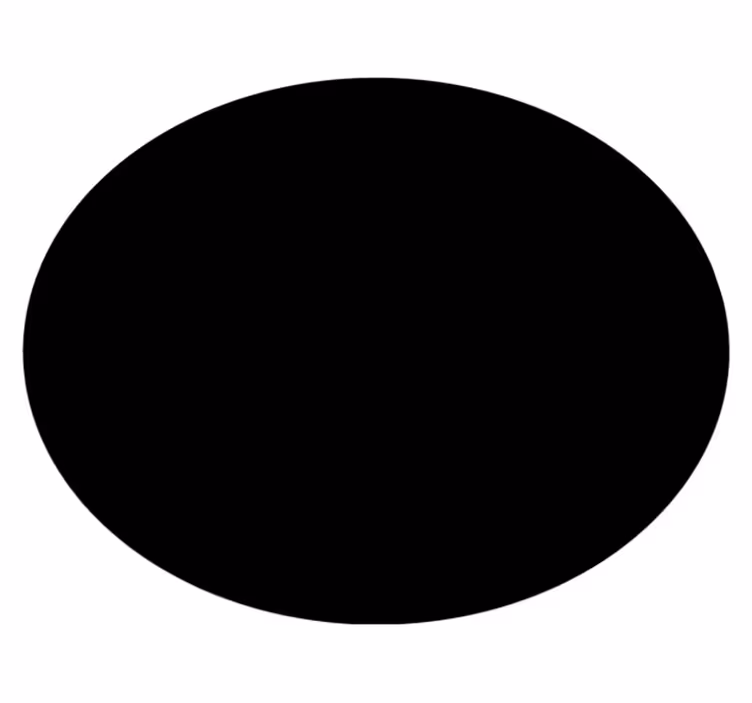 Black modern round vinyl rug - TenStickers