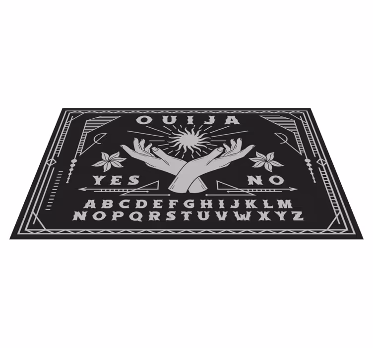 Black and white ouija board vintage rug - TenStickers