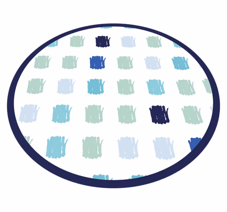 Paint strokes in shades blue nordic vinyl rug - TenStickers