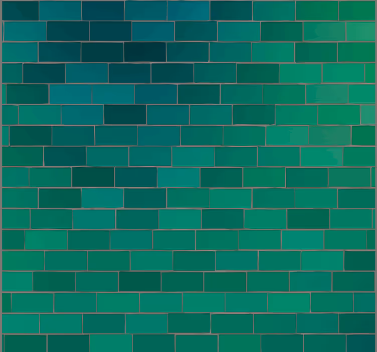 Green Tiled Texture textured wallpaper - TenStickers