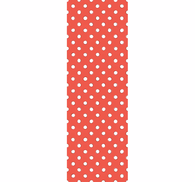 Red and white polka dots wallpaper - TenStickers