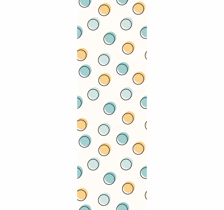Circular Motif polka dots wallpaper - TenStickers