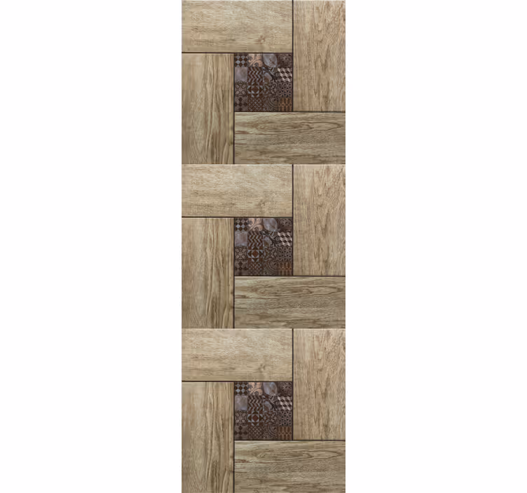 Faux Wood Panels wood effect wallpaper - TenStickers