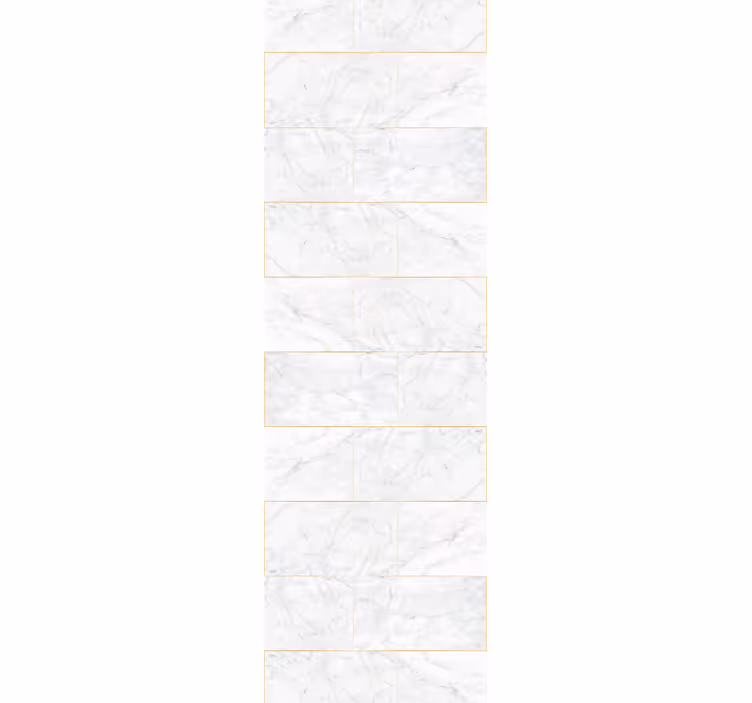 Elegant white tiles marble effect wallpaper - TenStickers