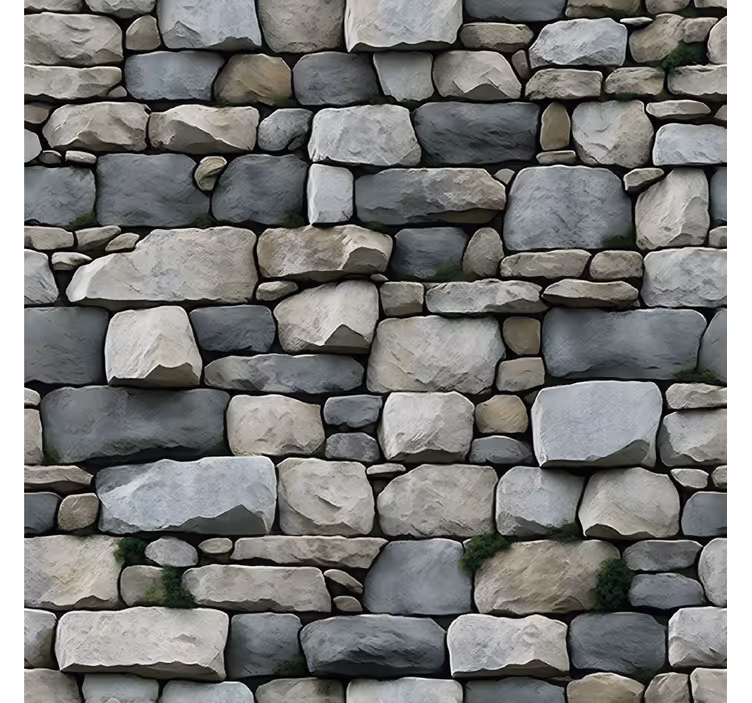 Realistic pattern stone effect wallpaper - TenStickers