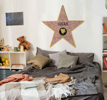 Personalised Hollywood Star Wall Sticker