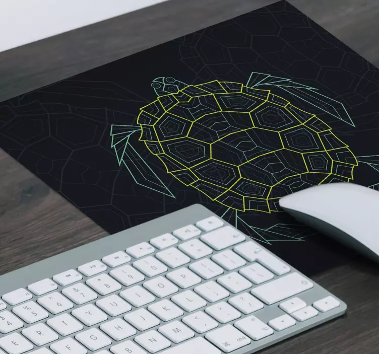 Geometric Turtle Pattern original mouse pad - TenStickers