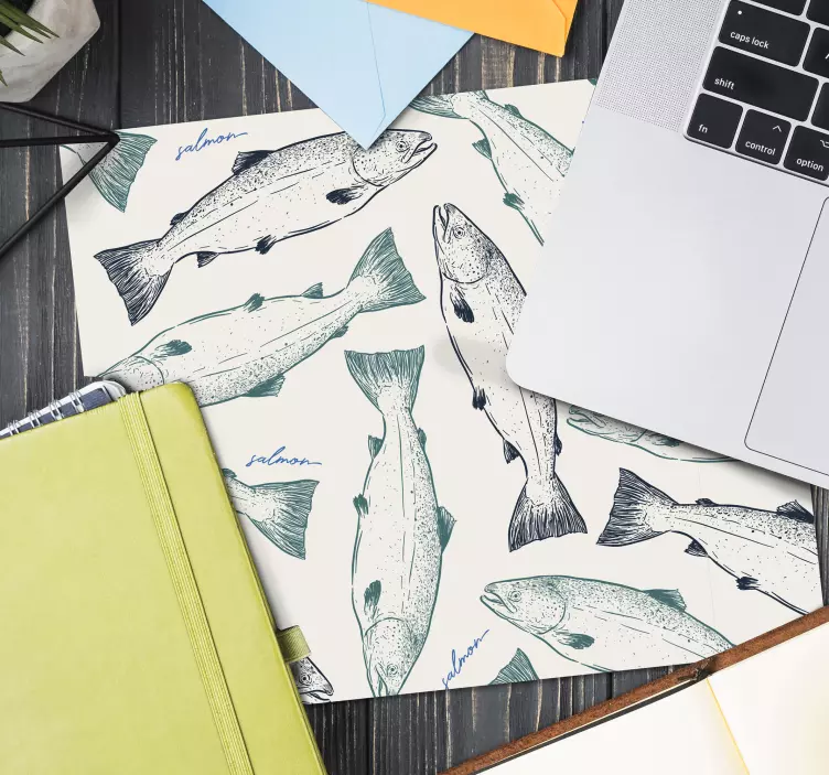 Salmon fish fish mouse pad - TenStickers