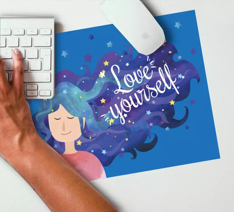 Starry Hair Inspiration mouse pad quotes - TenStickers