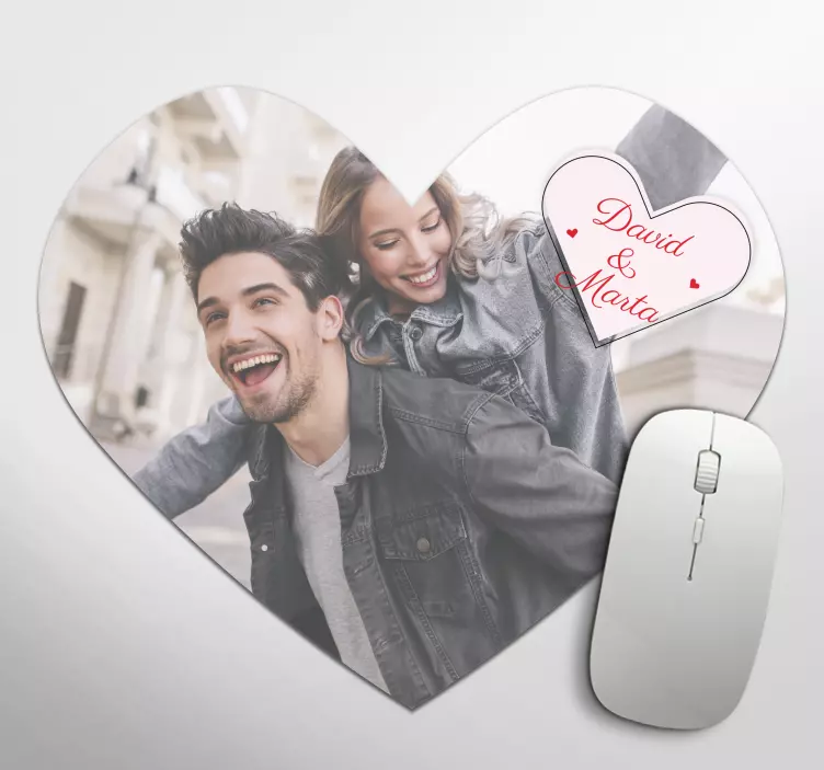 Valentine's Day is a day of love. personalised mouse mat - TenStickers