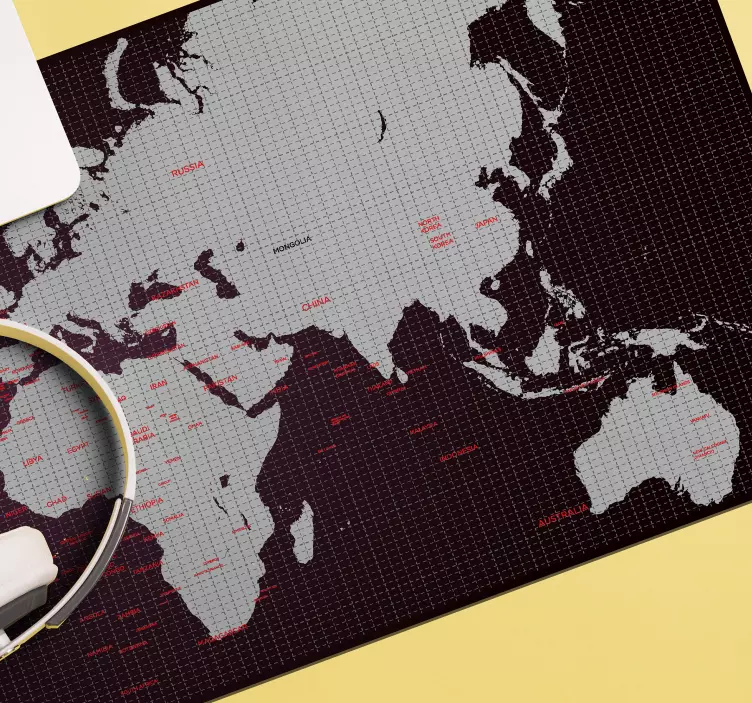 Dark world map XXL mouse pad - TenStickers