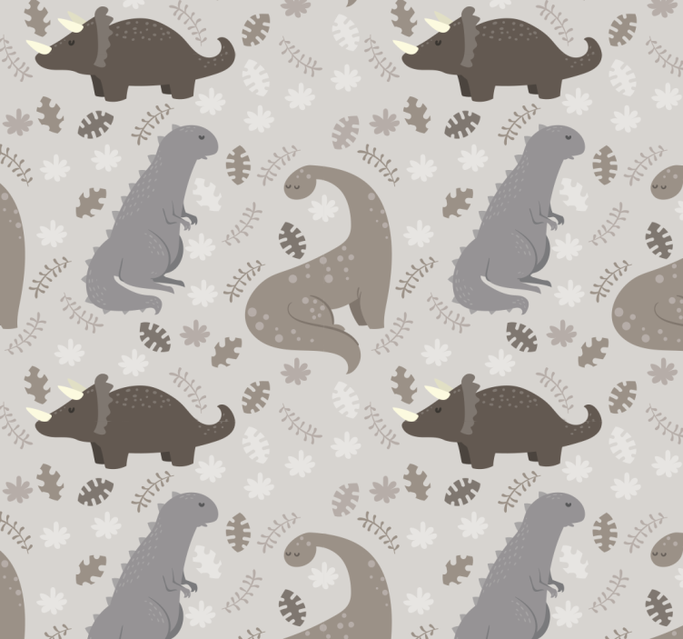 Grey pattern dinosaur blind - TenStickers