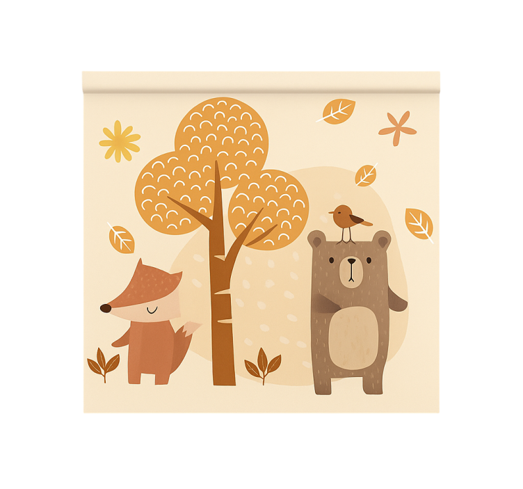 Beige forest animals blind children - TenStickers