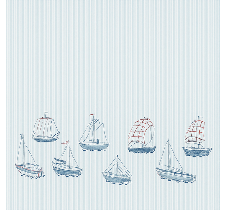 Blue sailing boats blind children - TenStickers