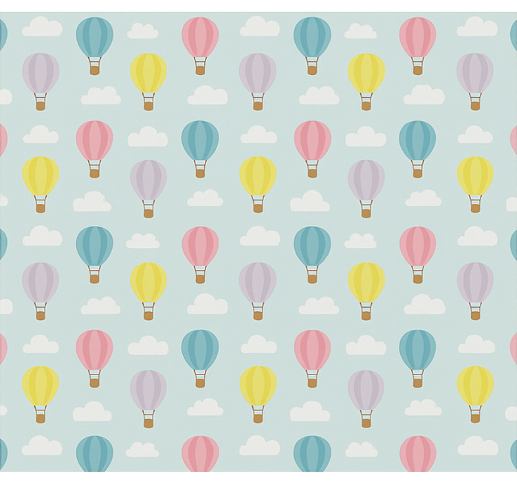 Blue hot air balloons blind children - TenStickers