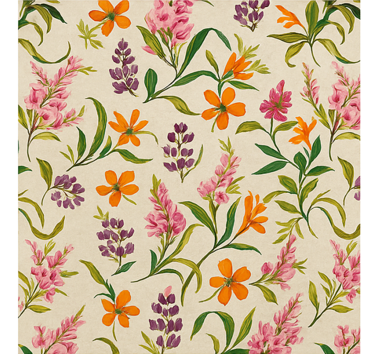 Lush floral pattern living room blind - TenStickers