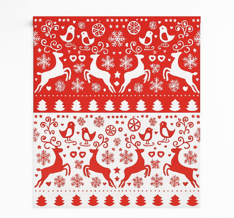 Nordic Reindeer Pattern living room blind - TenStickers