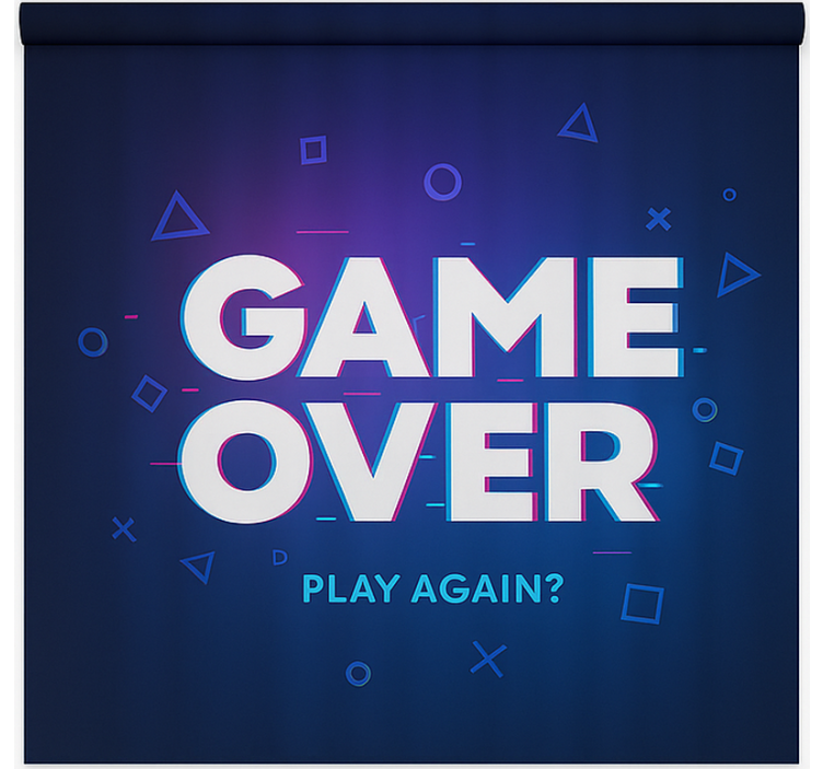 Game over play again blind geek - TenStickers