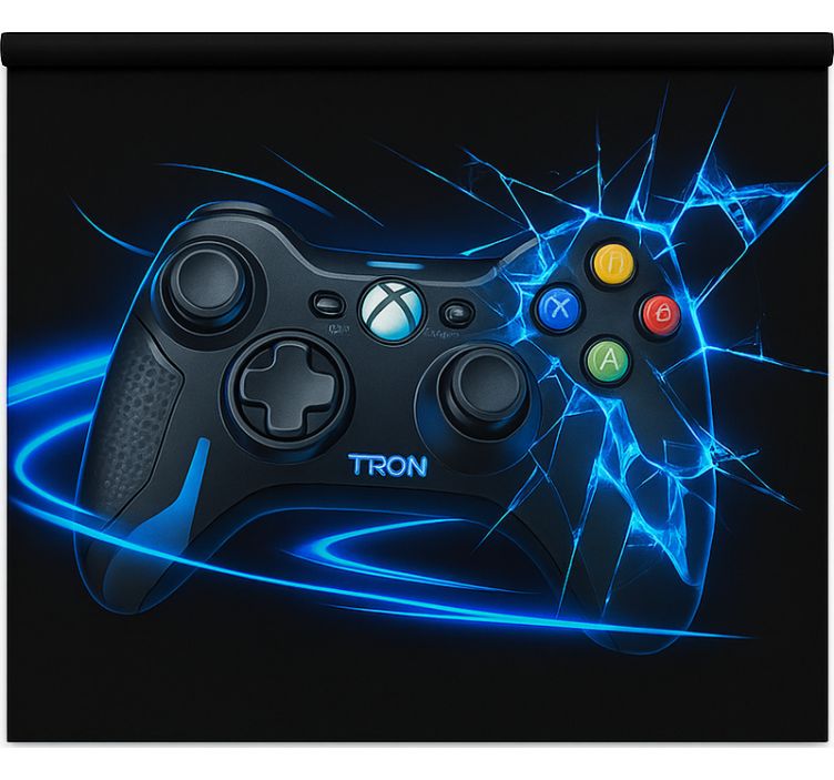 Shattered neon blue controller  blind geek - TenStickers