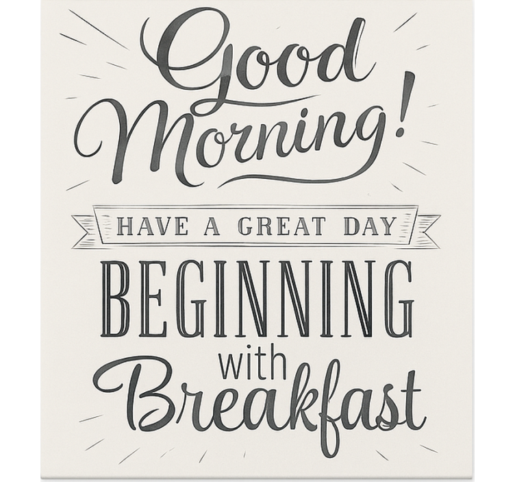 Good morning breakfast  dining room blind - TenStickers