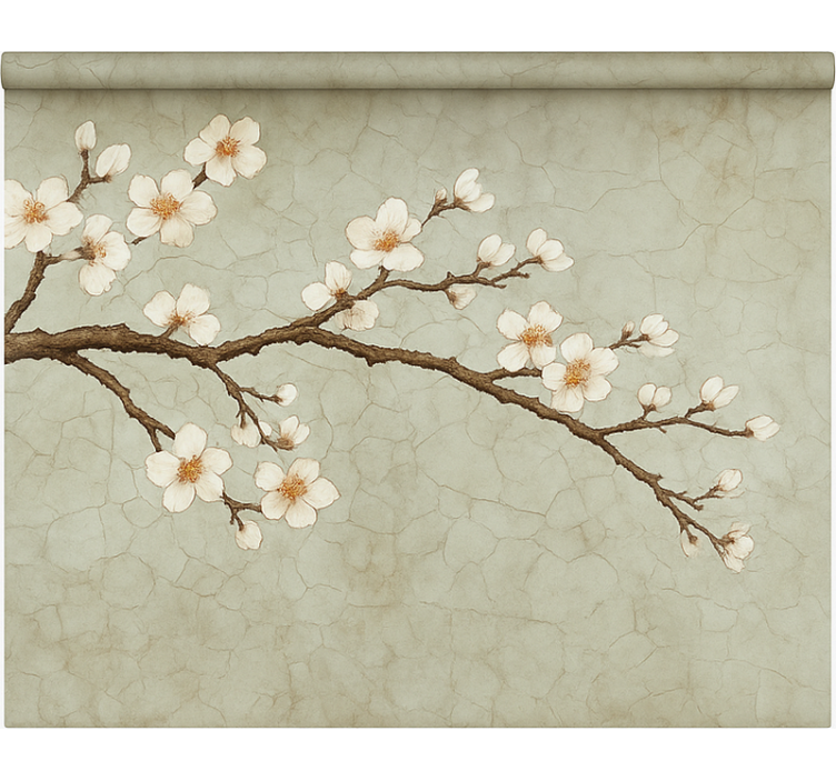 Blooming Japense tree dining room blind - TenStickers