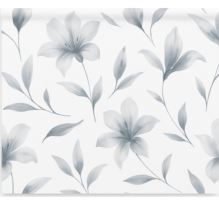 Watercolour lillies florals  dining room blind - TenStickers