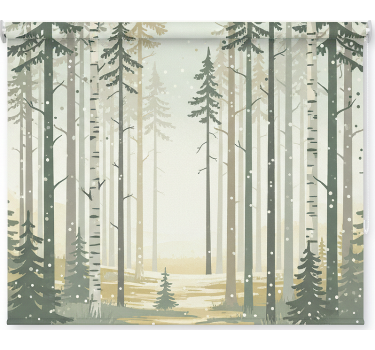 Scandinavian blind in calming scandinavian forest - TenStickers