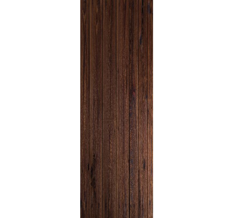 Home office blind dark brown rustic wood planks - TenStickers