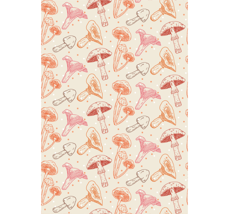 Blind kitchen watercolor mushroom set - TenStickers
