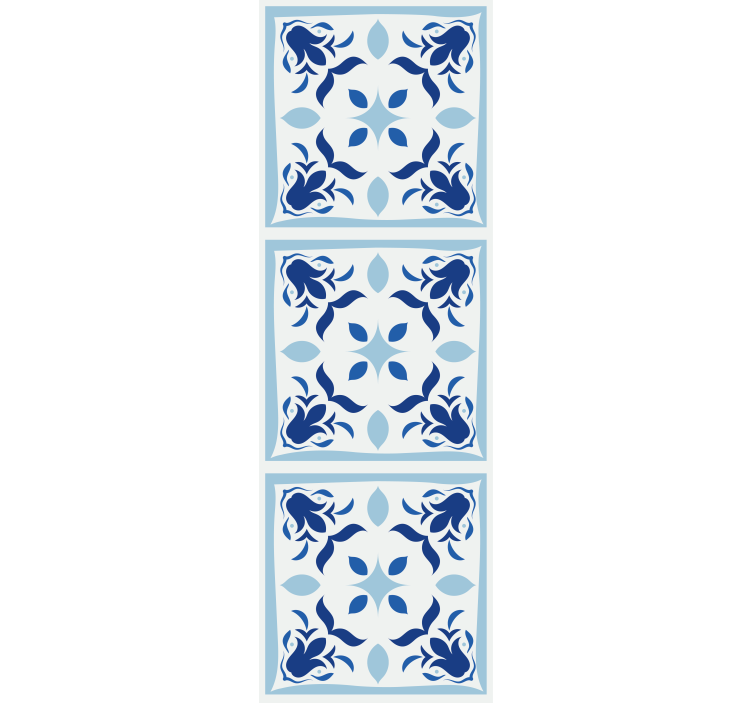 Blind kitchen typical portuguese tile flowers - TenStickers