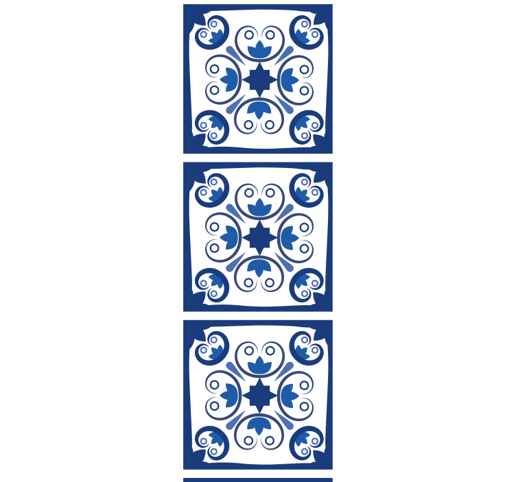 Blind kitchen typical beautiful blue portuguese tile - TenStickers