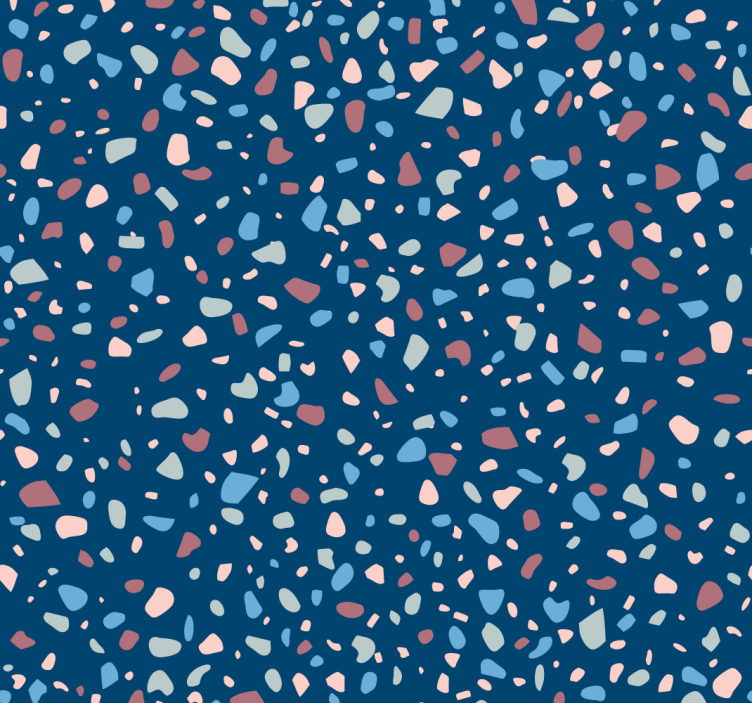 Blind kitchen dark blue terrazzo - TenStickers