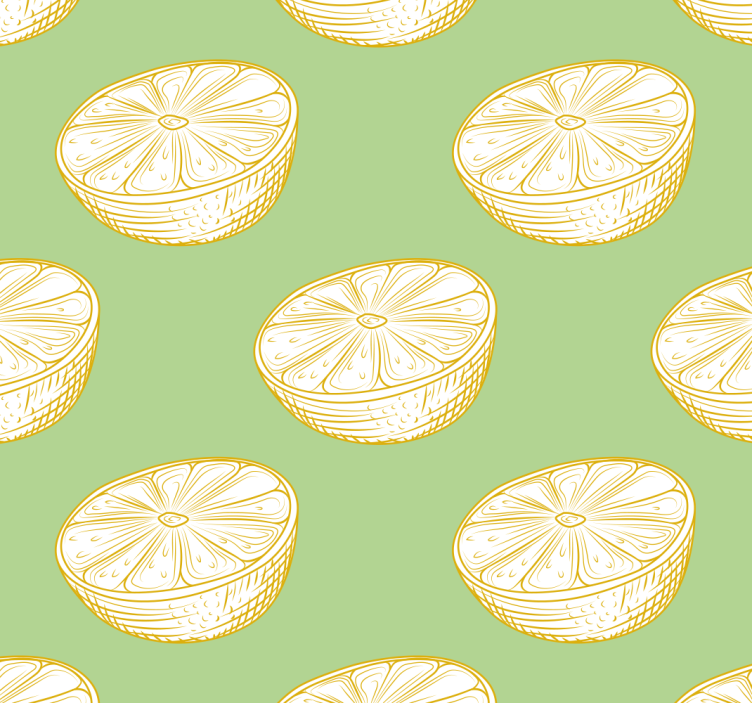 Blind kitchen hand drawn lemon citrus fruit - TenStickers