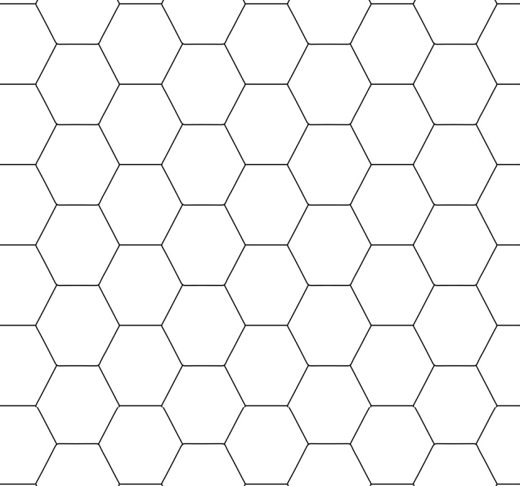 Blind kitchen black and white honeycomb design - TenStickers