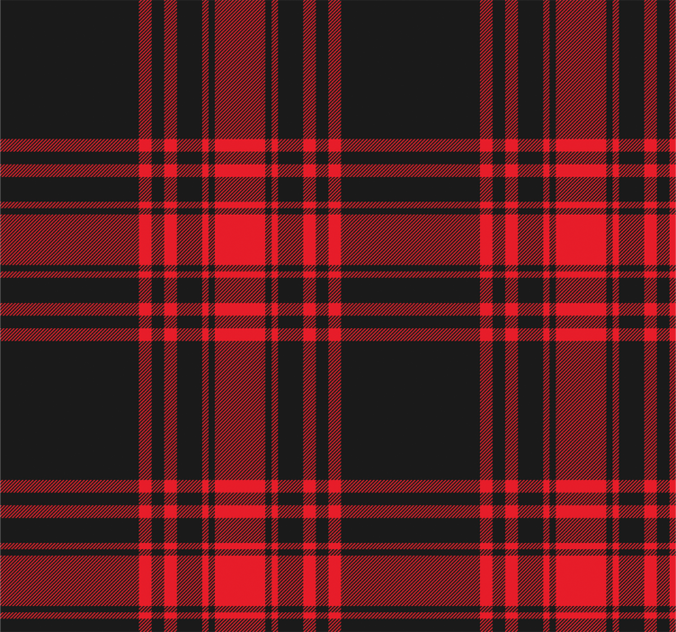 Blind kitchen menzies tartan black red check pattern - TenStickers