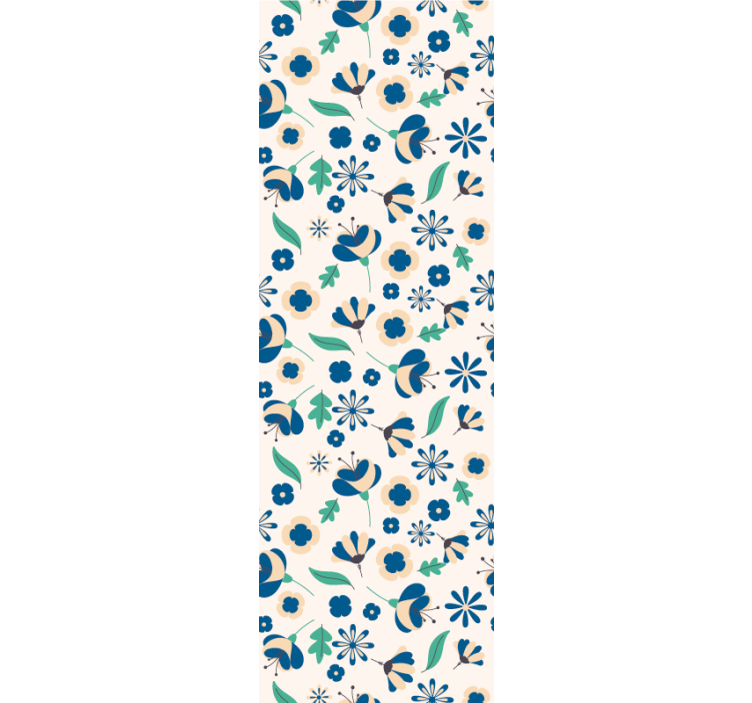 Dining room blind in french provincial white floral - TenStickers