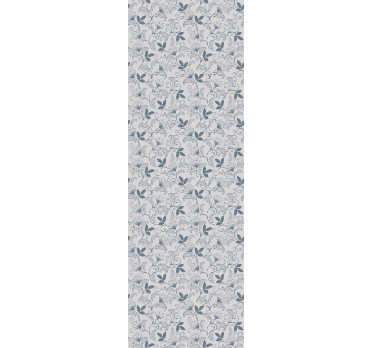 Floral blue hamptons pattern dining room blind - TenStickers