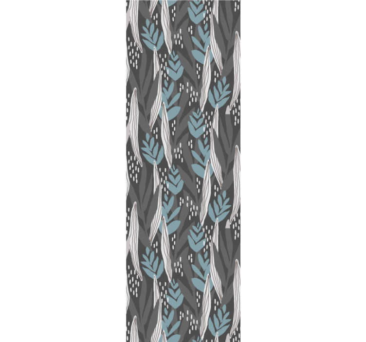 Dining room blind floral gray watercolor - TenStickers