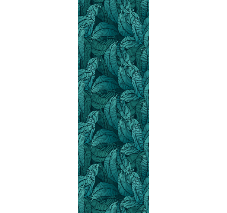 Dining room blind with wild dark green leaves - TenStickers