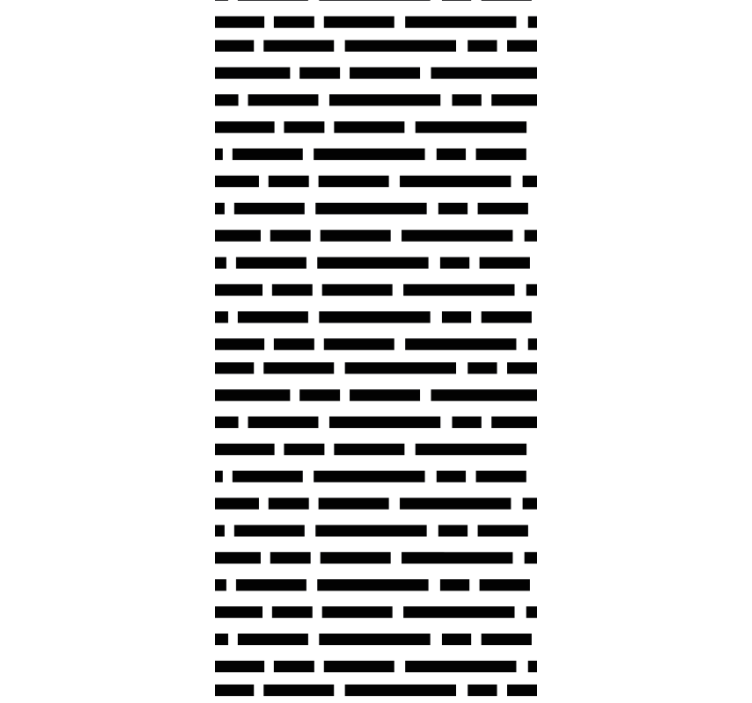 Dining room blind in nordic style black and white rectangles - TenStickers