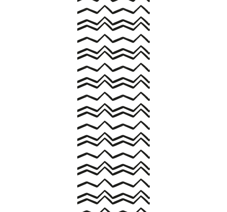 Dining room blind in black and white zigzag - TenStickers