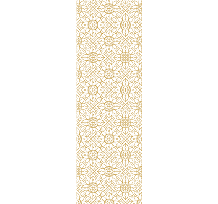 Dining room blind with modern white floral design - TenStickers