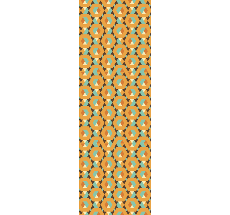 Dining room blind with geometric serene shapes - TenStickers