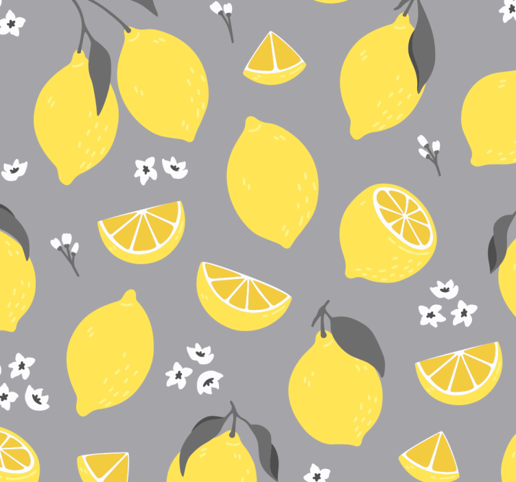 Tropical lemon dining room blind - TenStickers