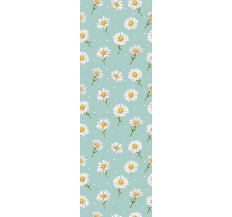 Dining room blind with daisy flowers pattern - TenStickers