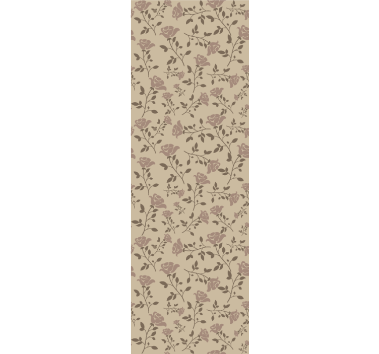 Dining room blind in brown vintage rose pattern - TenStickers