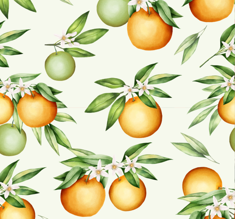 Citrus fruit motif dining room blind - TenStickers